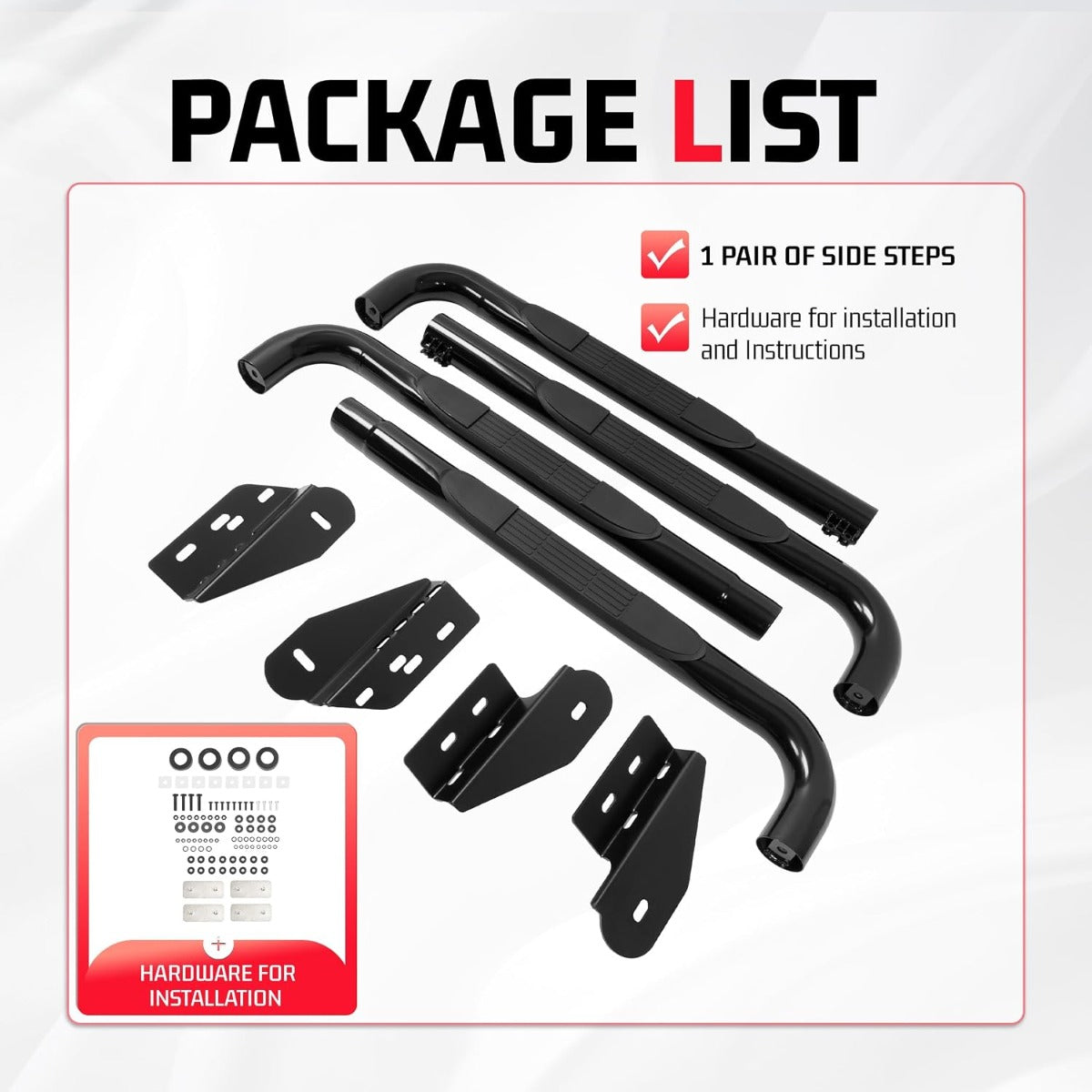 ALMULOO Steps Compatible with 2001-2003 Ford F-150 Super Crew Cab