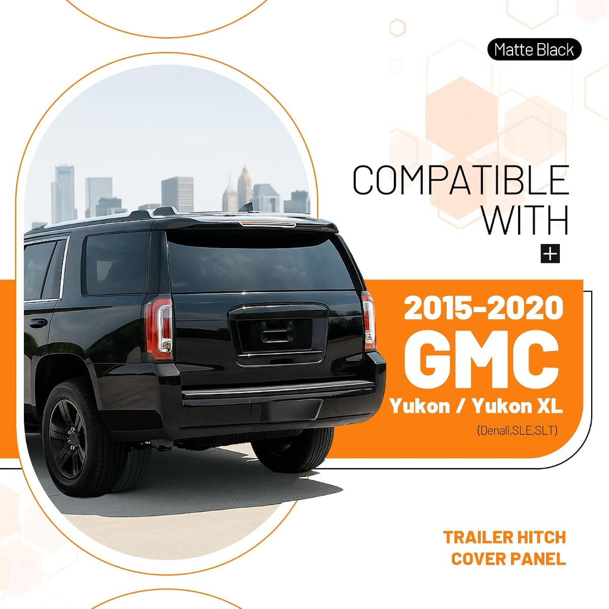 KUAFU Trailer Hitch Cover Panel Compatible with 2015-2020 Yukon/Yukon