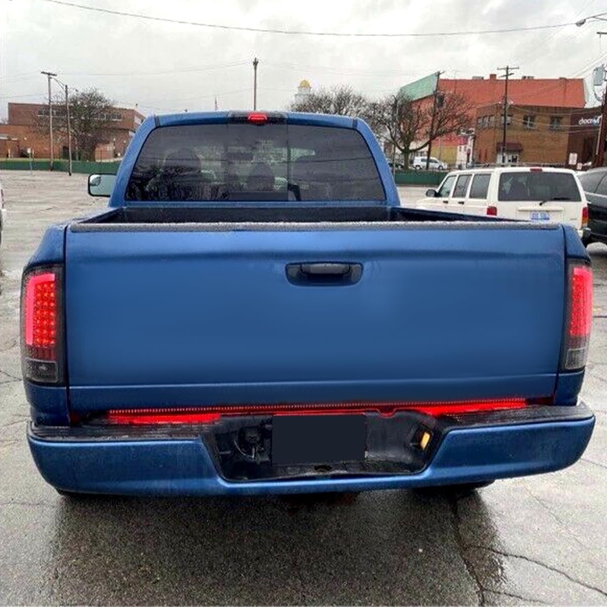 Kojem LED Tail Light Compatible with 2002-2006 Dodge Ram 1500/2003-2006 Dodge Ram 2500 3500 LED Tube Bar Brake Turn Signal Lamp Taillight Driver & Passenger Side -Clear Lens & Black Housing
