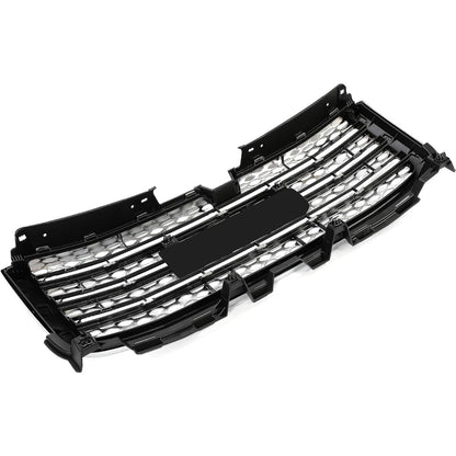 Front Bumper Grille Compatible with 2011-2014 GMC Sierra 2500 HD 3500 HD Replacement for GM1200633 20966057 Bumper Guard Grill W/O Emblem Plastic Chrome Silvery