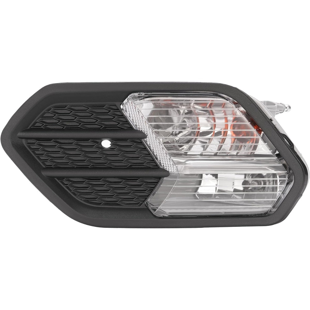 HECASA Left Fog Light&Bezel Compatible with 2017-2019 Ford Escape/Kuga Fog Lamp Front Bumper Light Lamp Replacement for FO2520194 FO1038164 Black Cover Trim Driver Side Clear Lens