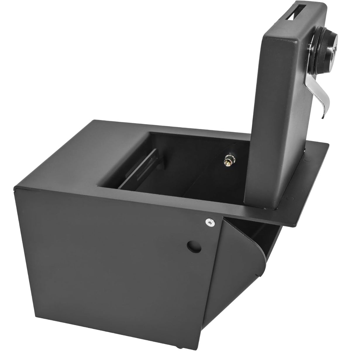 ALMULOO Center Console Lock Safe Gun Box Compatible with 2011-2019 Ford Explorer Powder Coated Heavy Duty Steel Console Organizer Locking Vault Storage with 3-Digit Combo Password