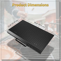 Load image into Gallery viewer, HECASA Black Outdoor 36” Griddle Grill Hard Cover Lid with Handle Waterproof Aluminum Compatible with Blackstone &amp; More LYOM-018V-MB
