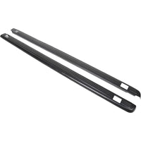 Load image into Gallery viewer, Truck Bed Rail Caps W/Holes Compatible with 1999-2006 Chevrolet Silverado &amp; GMC Sierra 1500 2500 3500 (Classic only) W/Stake Holes 6&#39;6&quot; Bed Black Ribbed Finish (Set of 2)
