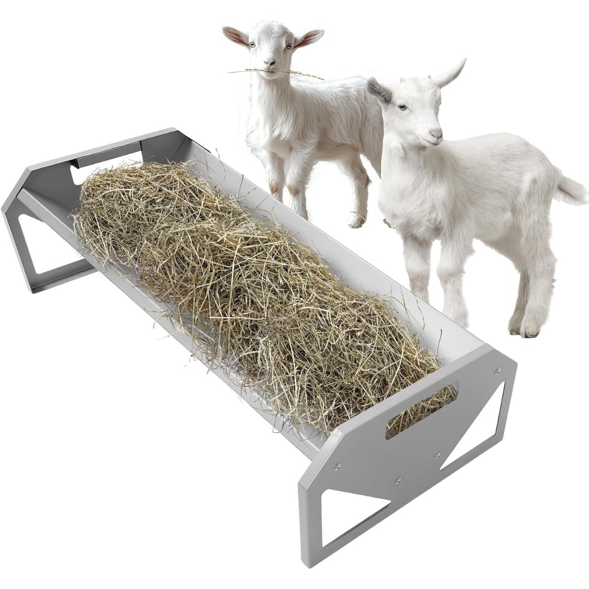 Livestock Feeding Trough 22 Gallon Capacity 45" Hay Feeder Heavy