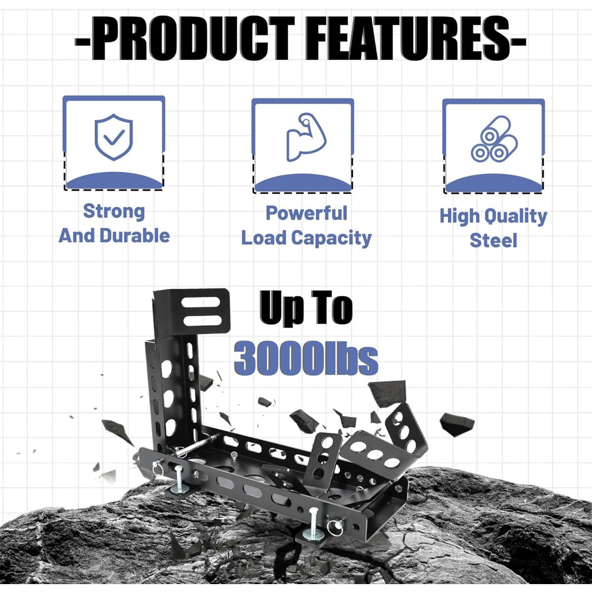 Motorcycle Wheel Chock Trailer 3000lb Capacity, Adjustable Motorcycle Front Tire Stand Chock for Trailer Truck Garage Fit for Most Crusier Sports Dirt Bikes Tire Size 14 Inches-22 Inches Wheels LYA-044