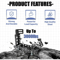 Load image into Gallery viewer, Motorcycle Wheel Chock Trailer 3000lb Capacity, Adjustable Motorcycle Front Tire Stand Chock for Trailer Truck Garage Fit for Most Crusier Sports Dirt Bikes Tire Size 14&quot;-22&quot; Wheels LYA-044
