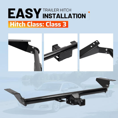 Class 3 Trailer Hitch, 2 Inch Receiver Compatible with 2022-2025 Chrysler Grand Caravan 2017-2025 Chrysler Pacifica 2020-2025 Voyager Trailer Hitch Receiver