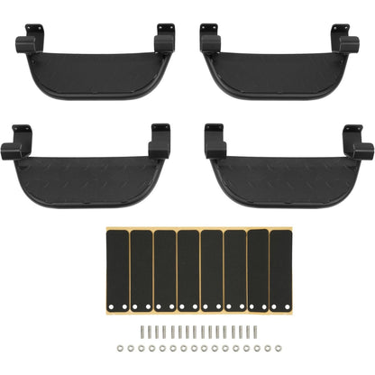 Running Boards Side Steps Compatible with 2021-2025 Ford Bronco 4 Door Steel Powder Coated Black 4Pcs Side Bars Step Plates