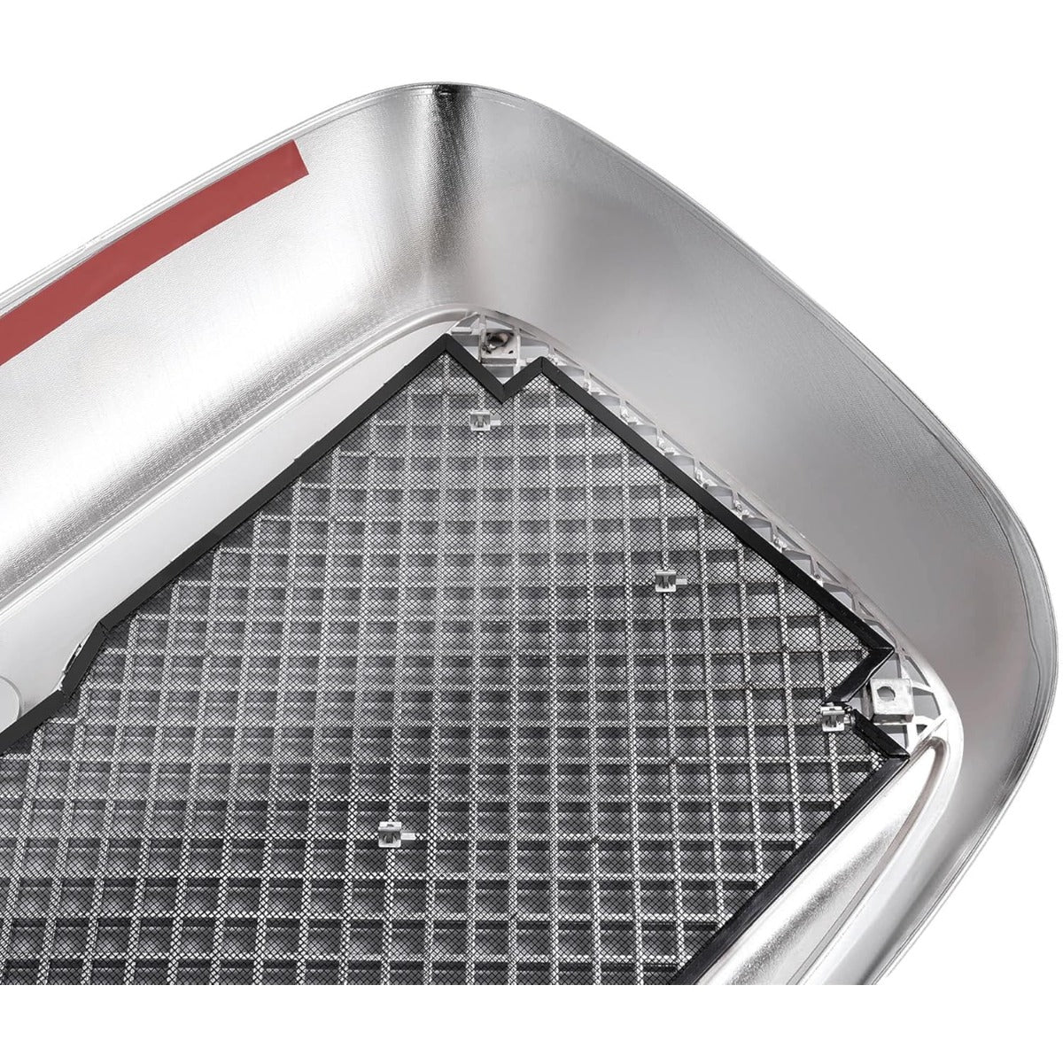 Front Upper Grille Compatible with 2000-2016 Freightliner Columbia Bumper Grill w/Bug Screen Chrome Steel+Plastic Silvery