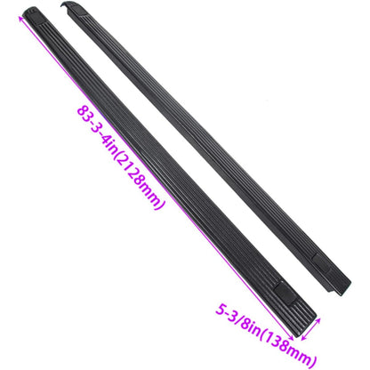 ALMULOO 6Ft 3/4' Truck Bed Side Rail Cover Compatible with 2002-2016 Ford F250 F350 F450 F550 Super Duty Plastic Black Textured Rail Caps Protector Molding Replace for 2C3Z99291A40BAA 2C3Z99291A41BAA