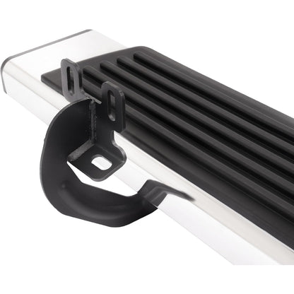 Running Board Side Step Compatible with 2004-2014 Ford F-150 2 Door Regular Cab Step Nerf Bar 304 Stainless Steel+Plastic Powder Coated+Textured Black+Silvery