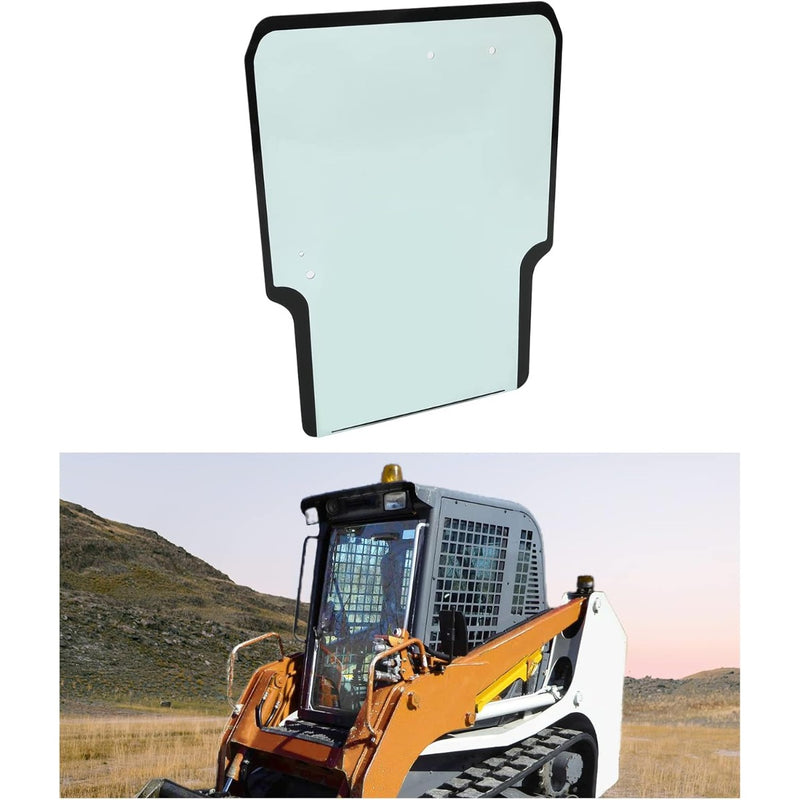 KUAFU Cab Door Glass Compatible with Takeuchi Models TL8 TL10 TL12 TL130 TL140 TL150 TL230 TL240 TL250 Skid Steer Loader Replacement for 0880865301 08808-65301