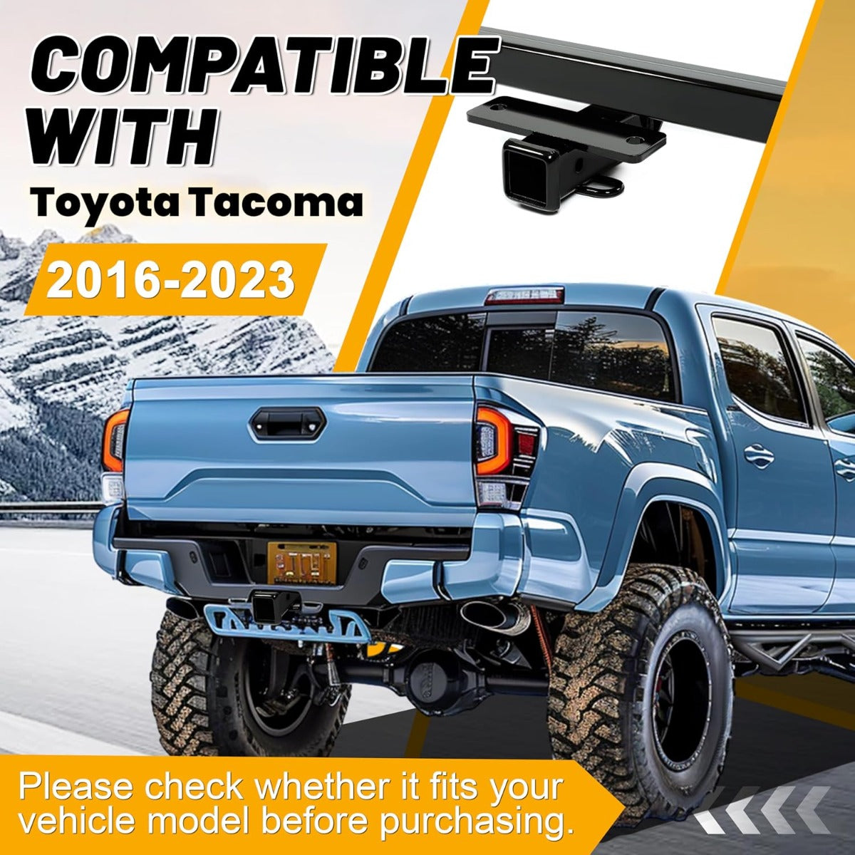 Kojem Trailer Hitch Compatible with 2016-2023 Tacoma 2" Receiver Tow Hitch