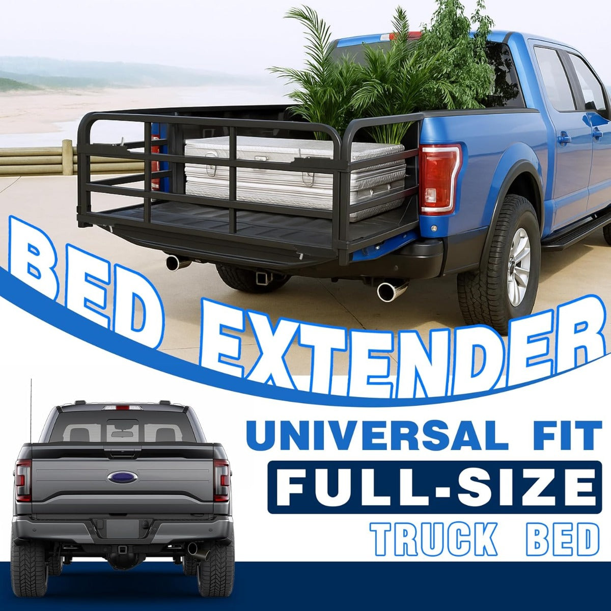 KUAFU Bed Extender Foldable Tailgate Compatible with Super Duty