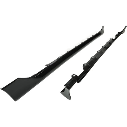 Side Skirt Extensions Replacement Compatible with 2003-2008 Toyota Corolla Rocker Panels Guard Body Kit Black Plastic (Pair)