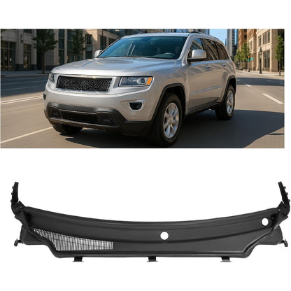 Windshield Wiper Cowl Panel Compatible with 2011-2015 Jeep Grand Cherokee, Air Inlet Window Cover Cowl Top Panel 55079197AH CH1271101 Black Plastic PP