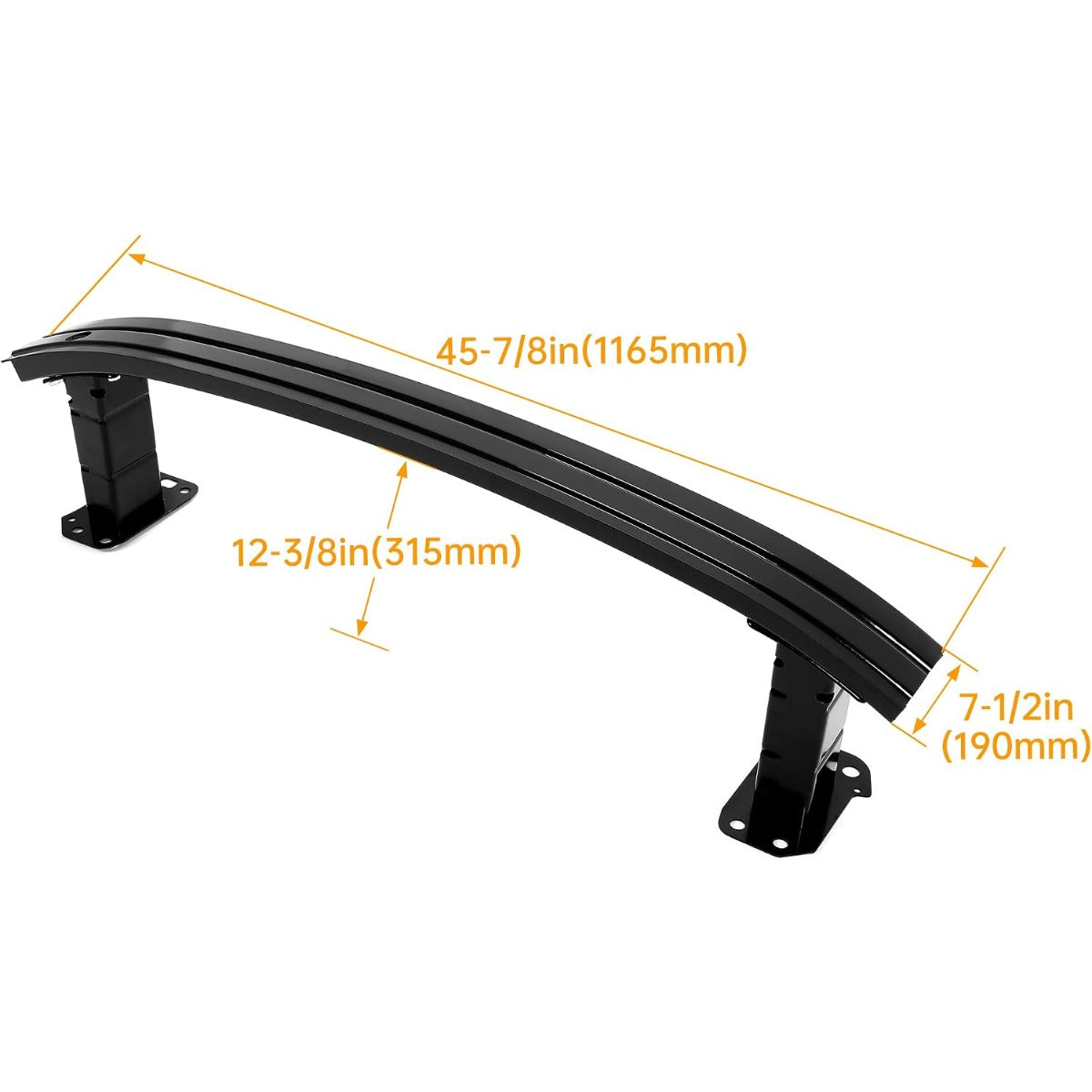 KUAFU Bumper Reinforcement Compatible with 2014-2018 Jeep Cherokee