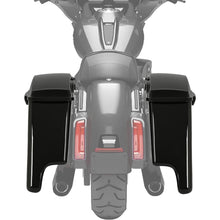 5" Stretched Extended Hard Saddle Bag W/Black Latches for 2014-2024 Harley Touring Road King Road Glide Street Glide Electra Glide Ultra Classic