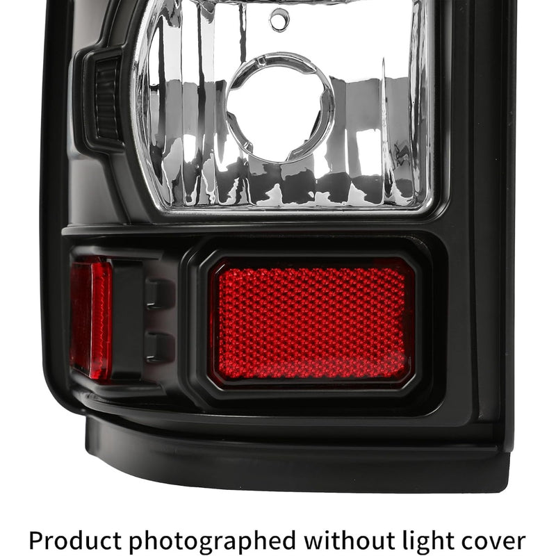 Kojem LED Tail Lights Compatible with 1999-2006 Chevy Silverado 1999-2002 GMC Sierra 1500 2500 3500 LED Tube Bar Taillight Lamp (Clear Lens+Black Housing) LYPL-023S-1