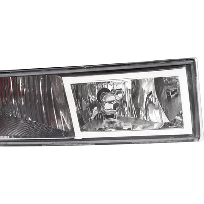 ALMULOO Pair Fog Lights Compatible with 2007-2014 Cadillac Escalade/ESV&2007-2013 Cadillac Escalade EXT Front Bumper lamps Driver & Passenger Side Replacement for GM2592163 GM2593163 Clear Lens