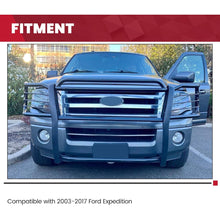 HECASA Brush Guard Compatible with 2003-2017 Ford Expedition Bull Bar Front Bumper Grill Grille Guard Protector Brush Push Bar Black Steel Powder Coated