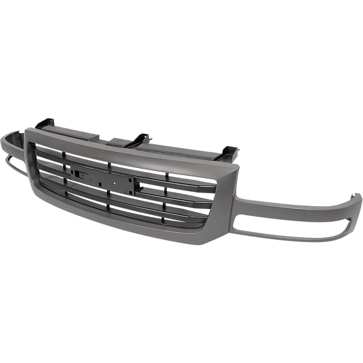 Grill Compatible with 2003-2006 GMC Sierra 1500|2007 GMC Sierra 1500 Classic|2003-2004 GMC Sierra 2500 Replacement for 19130790 GM1200476 Front Bumper Textured Grille Gray+Black Plastic(ABS)
