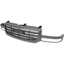 Grill Compatible with 2003-2006 GMC Sierra 1500|2007 GMC Sierra 1500 Classic|2003-2004 GMC Sierra 2500 Replacement for 19130790 GM1200476 Front Bumper Textured Grille Gray+Black Plastic(ABS)
