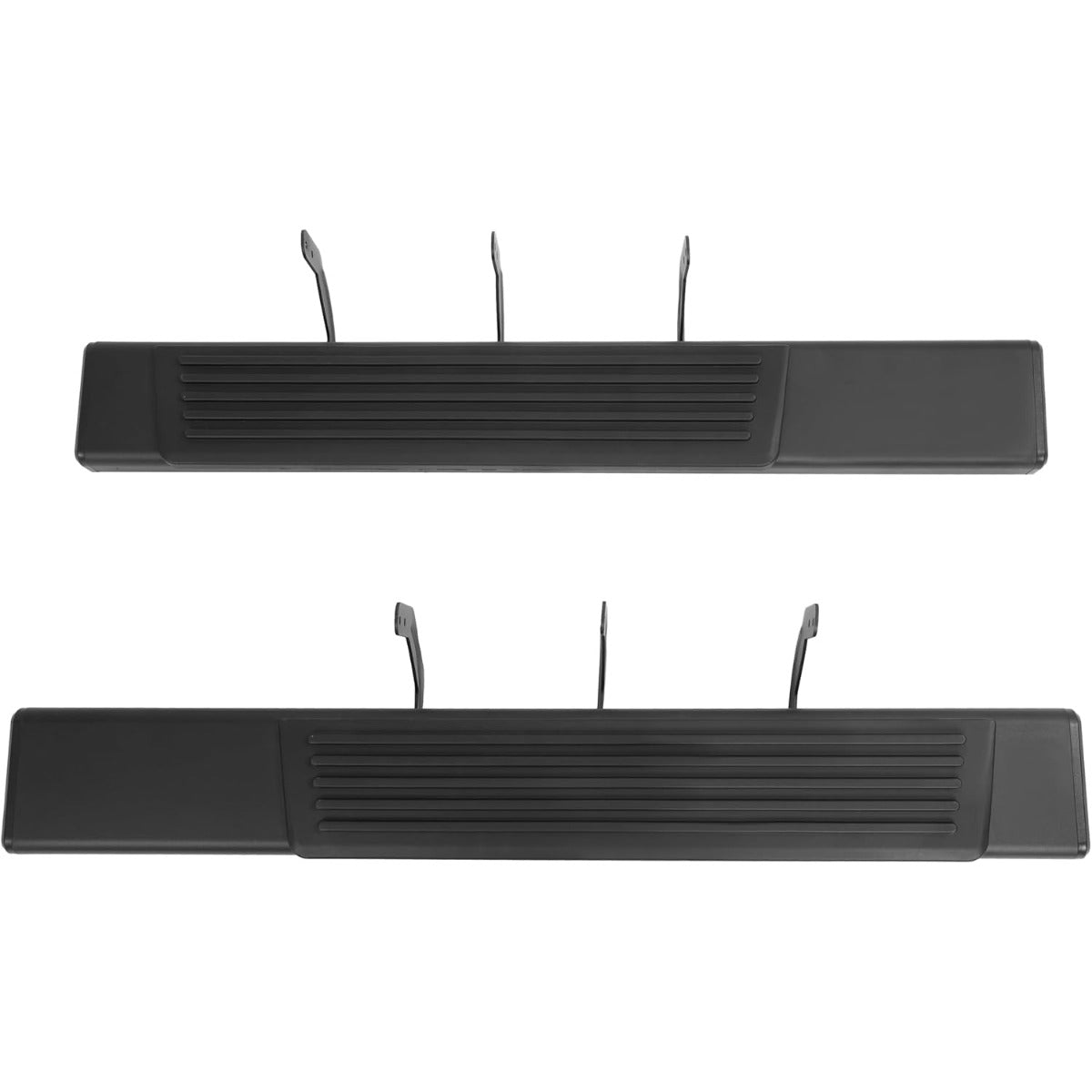 ALMULOO Running Boards Side Steps Compatible with 1999-2016 Ford F-250 F-350 F-450 Super Duty Regular Cab Nerf Bars Steel+Plastic Powder Coated+Textured Black