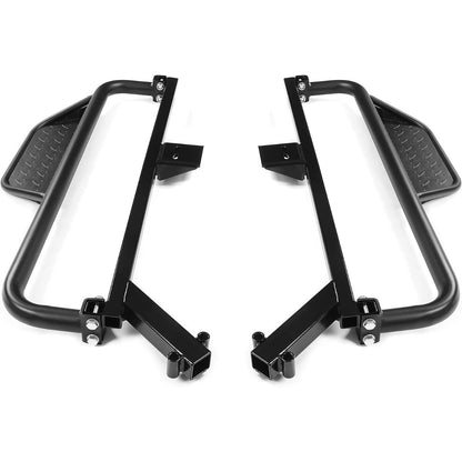 Nerf Bars Running Boards Compatible with 2018 2019 Club Car Onward Golf Carts Drop Down Side Step with Step Brackets Left & Right Steel Pair