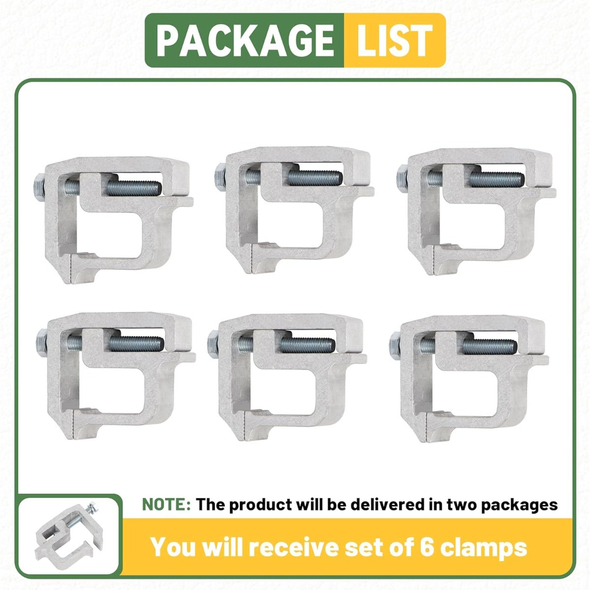 Mounting Clamps Truck Caps Camper Shell Compatible with Toyota Chevrolet Chevy Ford Dodge Ram Gmc Sierra Dakota Ram 1500 2500 3500 F150 F250 Heavy Duty Aluminum 2 Packages