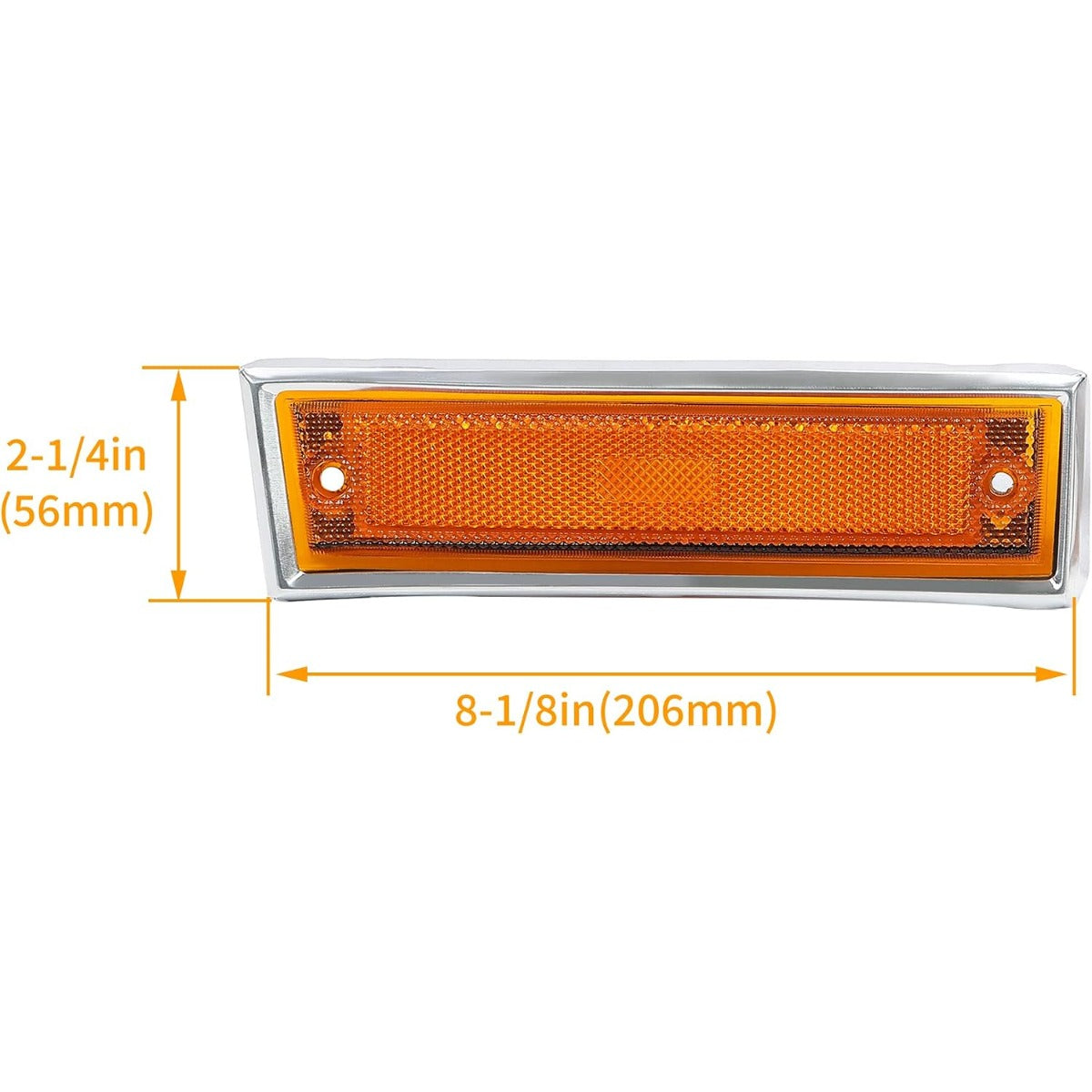 KUAFU Front Fender Side Marker Light Compatible with 1981-1991 Chevy/GMC C/K Series/Suburban/Blazer/Jimmy Replace for GM2551107 GM2550115 915558 915557 18120166 18120066 Bumper Side Lamp Amber Lens