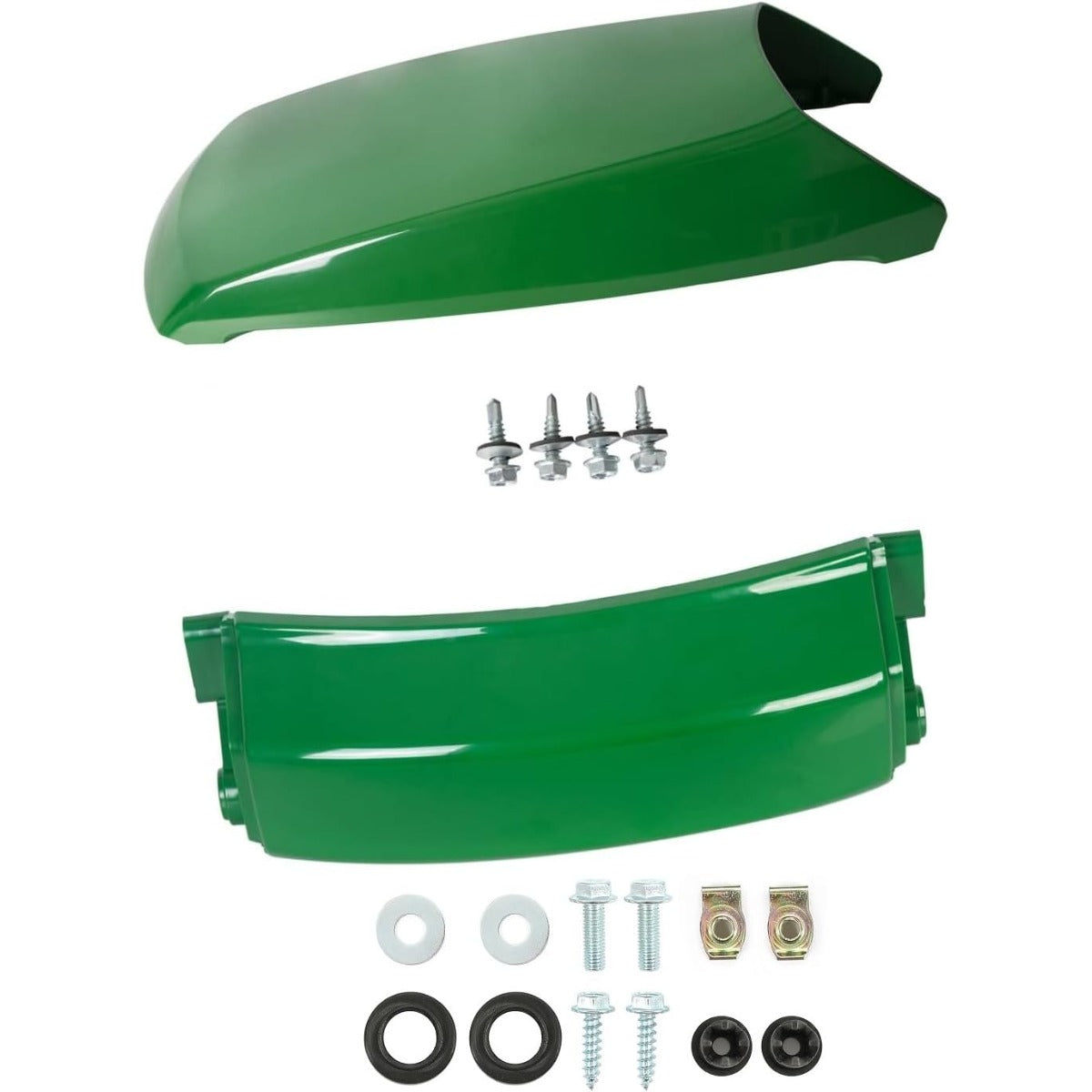 New Upper Hood & Front Bumper W/Hardware Compatible with John Deere LT133 LT155 LT166 LT150 LT160 LT170 LT180 LT190 Replacement for AM132530 AM128998
