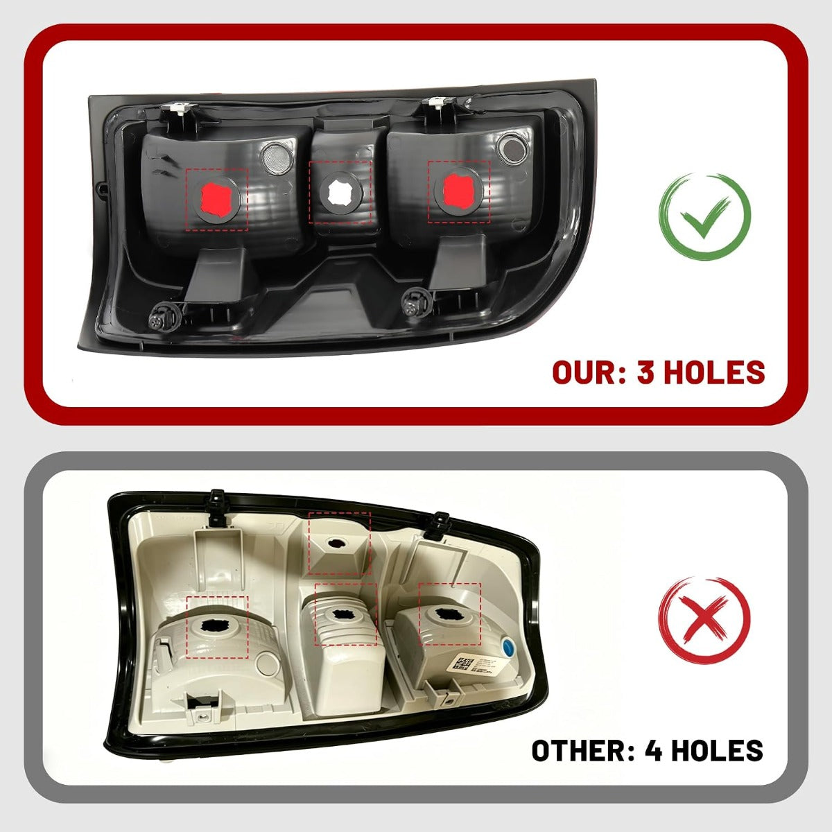 HECASA Tail Lights Assembly Compatible with 2014-2018 Chevy Chevrolet Silverado 1500/2500/3500 HD GMC Sierra 3500 HD Dually Model Replace for GM2800261 Brake Lamps Red Lens & Chrome Housing Pair