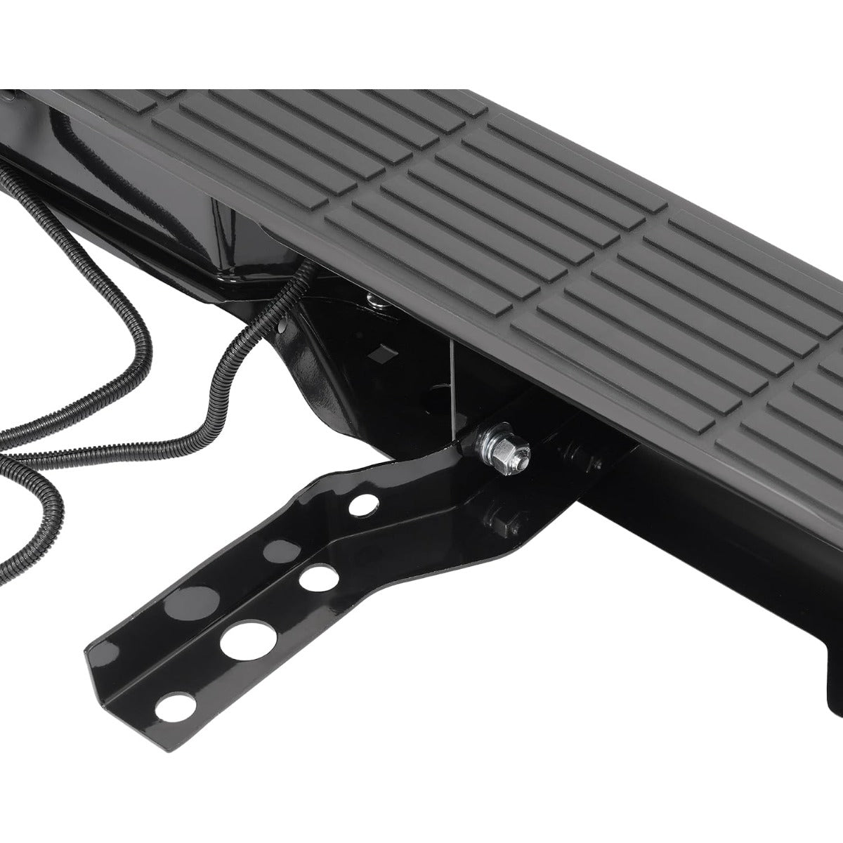 HECASA Rear Step Bumper Compatible with 1993-2011 Ford Ranger Fleetside/Styleside Supercrew FO1102257 W/Brackets & LED Lights w/o Parking Aid Sensor Holes Black