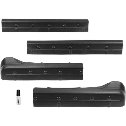 4PCS Rocker Panel Guard Compatible with 2014-2018 Chevy Chevrolet Silverado GMC Sierra 1500 Double Cab Side Rocker Guards Sill Plate Cover Plastic(PE) Black Textured