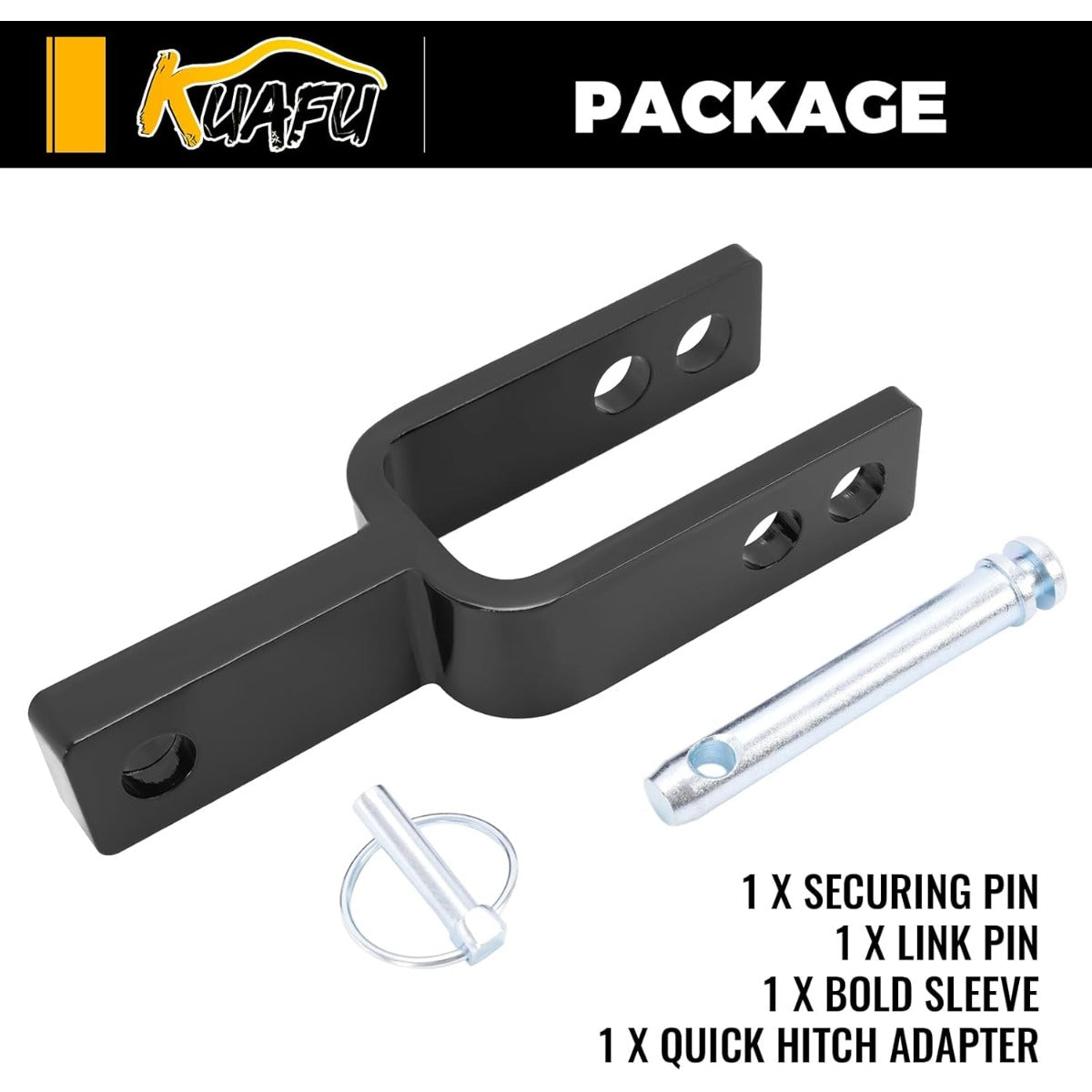 Versatile Quick Hitch Adapter Used to Adjust Top Link Bracket Movements Fits for Category 1 3-Point Tractors Steel Black