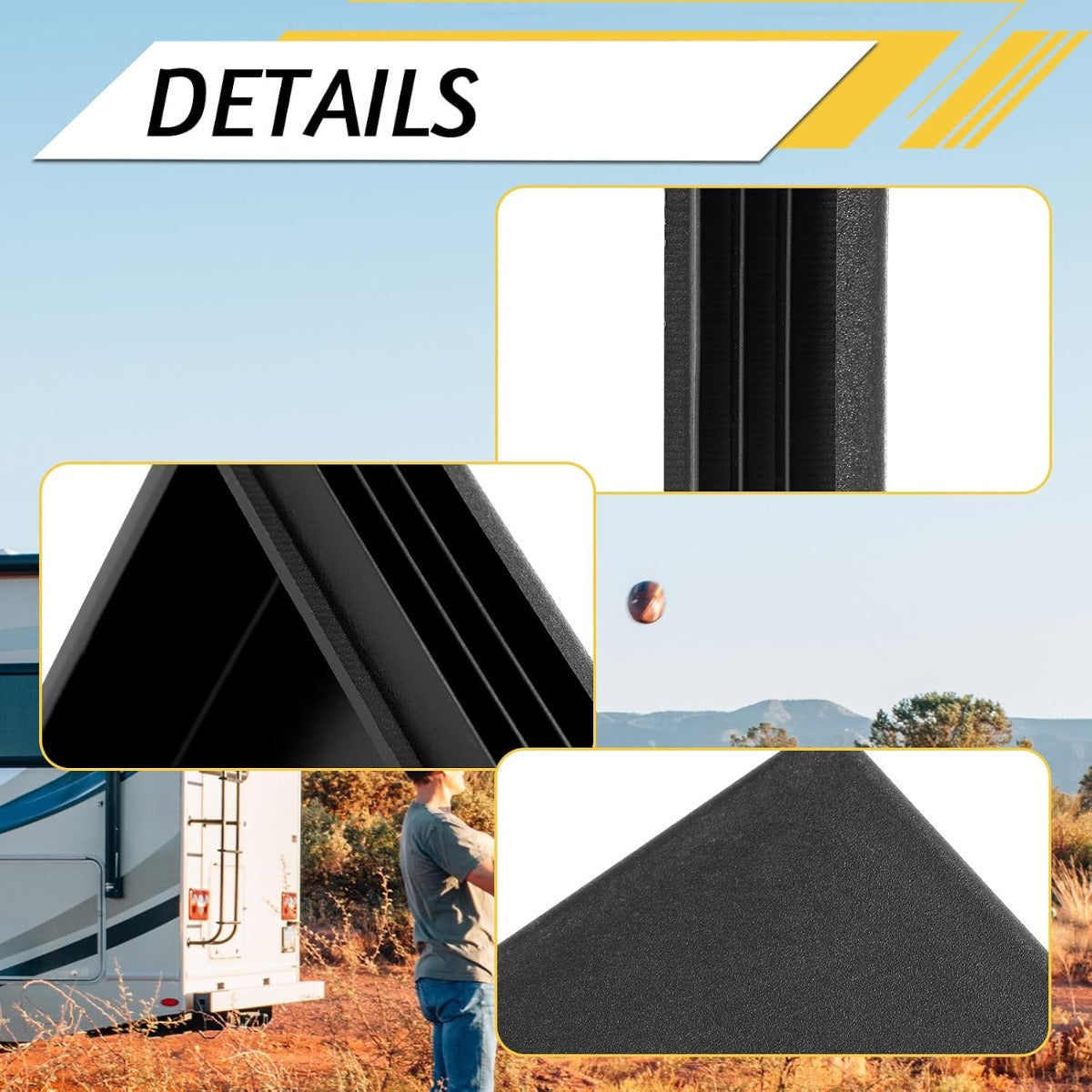 4" RV Bumper Plug End Cap Compatible with RV Camper Trailers for 4” Bumpers Plastic Bumper End Caps Covers 2Pcs