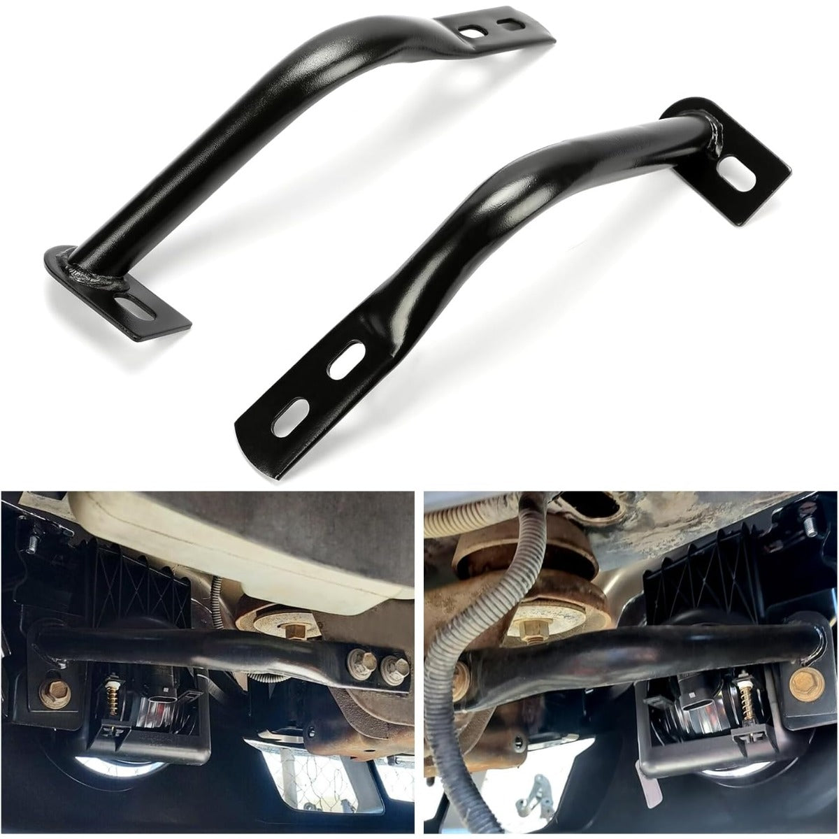 Front LH & RH Bumper Bracket Compatible with 2003-2007 Chevy Silverado 1500 Avalanche & 2003-2007 GMC Sierra 1500 Replacement for 15184117 GM1067159 15184116 GM1066159 Set of 2