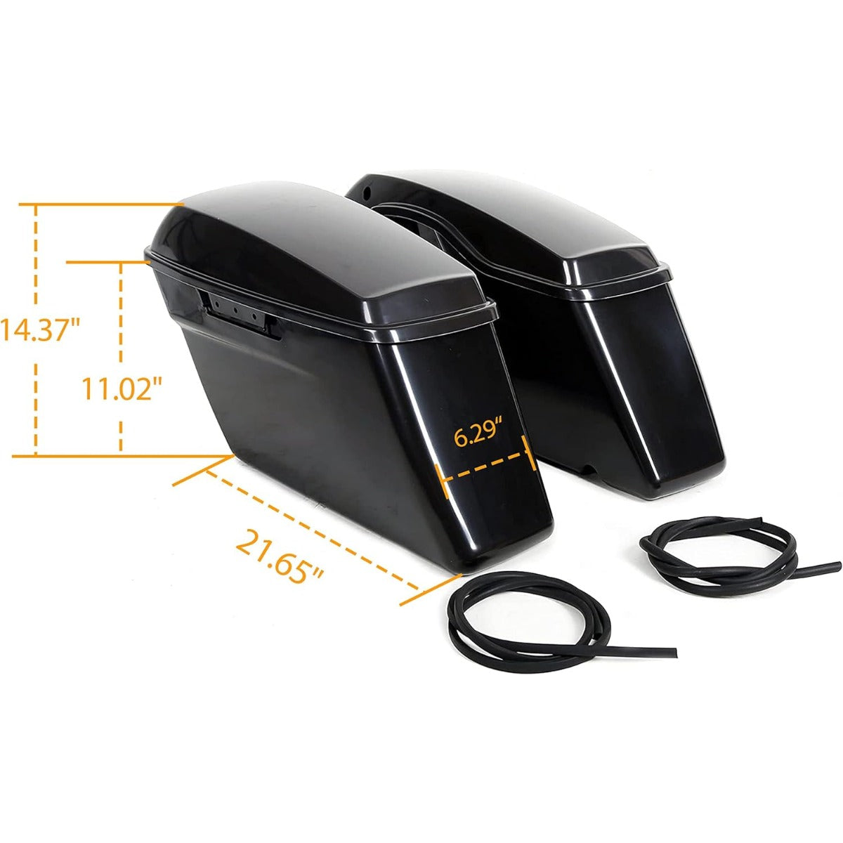 Black Hard Saddlebags Saddle Bags W/O Hardware  for 2014-2024 Harley Davidson Touring Models (Unpainted Saddlebags W/O Hardware)