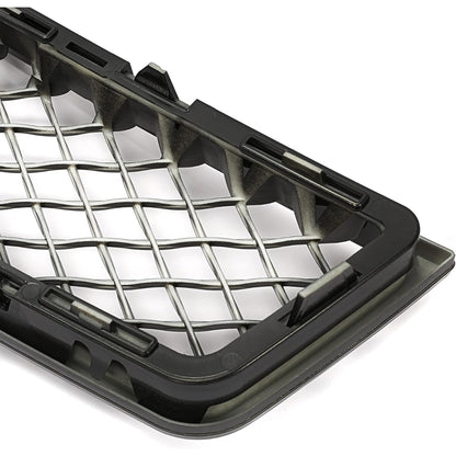 Upper & Lower Mesh Grille Compatible with 2007-2014 Chevy Chevrolet Avalanche Tahoe Suburban 1500 2500 Replacement for GM1200591 GM1200596 GM1200563 GM1200590 GM1200609 - Painted Black