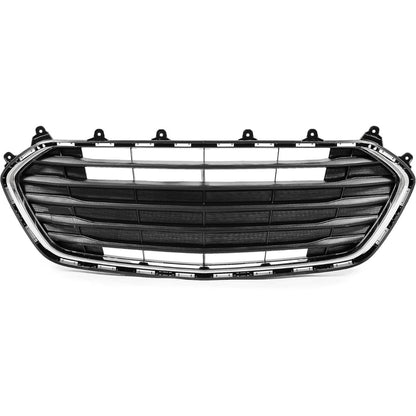 Front Bumper Lower Bottom Grille Grill Compatible with 2017-2021 Chevy Chevrolet Trax Replacement for 42537706 42519611 GM1036196 Black+Silvery