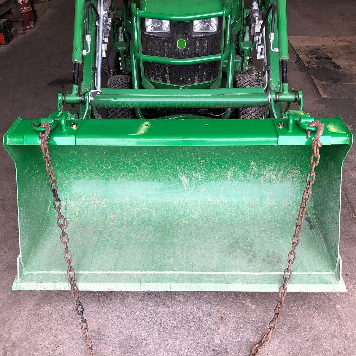 Grab Hooks Tractor Bucket Hook Compatible with John Deere 1025R 2032R 3320 2520 Tractor Bucket Hooks Bolt on D Rings Green