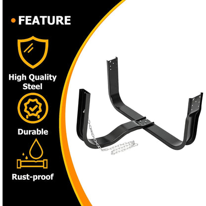 48 Inch Semi Truck Spare Tire Carrier Kit with Mounting Replacement for AURTC4 FLLTC4 FLT98100159 FLT98400030 FLT98400035 MFATIRECR PZF-007 T-61TC4 Basket Type Under Trailer Tire Holder Mount