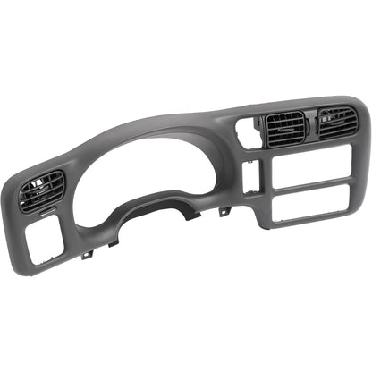 Dash Trim Bezel Cover Compatible with 1998-2004 Checy Chevrolet S10/ Blazer GMC Jimmy Paint ABS Plastic Grey Center Console Radio Dashboard Panel Instrument Replacement Lid(Fit Single Din Only)