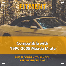 Convertible Soft Top for 1990-2005 Mazda Miata Sailcloth Vinyl Top w/Heated Glass Window Black