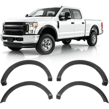 4Pcs Fender Flares Set Compatible with 2017-2022 Ford F-250/350 Super Duty Single Rear Wheel Front & Rear Wheel Arch Cover Protector Plastic(PP) Textured Black
