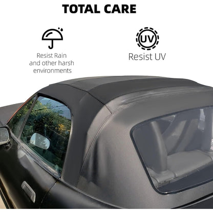 Kojem Convertible Soft Top Roof Cover Compatible with 1996-2002 BMW Z3 & M Roadster Convertibles Black with Plastic Window Replace for 54318411121 BM-33902 BM33902
