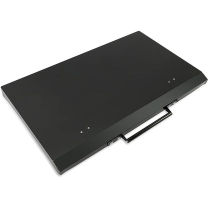 Black Outdoor 36 Inches Griddle Grill Hard Cover Lid Waterproof Aluminum Compatible with Blackstone & More (No Diamond Plated) LYOM-018F-GB