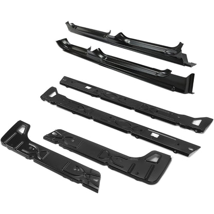Outer Rocker Panels & Inner Rocker Panels Compatible with 1999-2007 Chevy Chevrolet Silverado GMC 4 Door Truck Crew Cab Pickup (Driver & Passage Side)-3 Packages